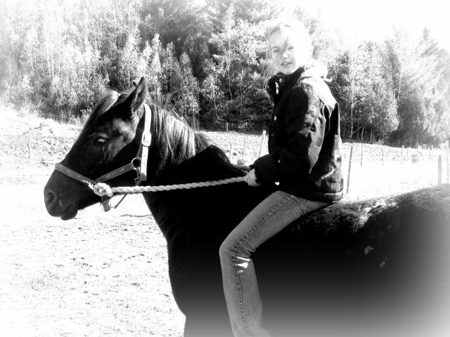 Midnight et moi en monte libre. Je n'abandonnerai jamais. - Photo : Luc