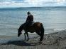 De grosses vagues sur le bord du fleuve...
