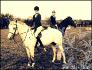 Moi et ma mamansur nos chevaux!