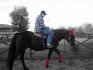 Mon chum &agrave; cheval. Je sais, j'ai pas pris le...
