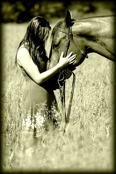 Ma soeur et son cheval!