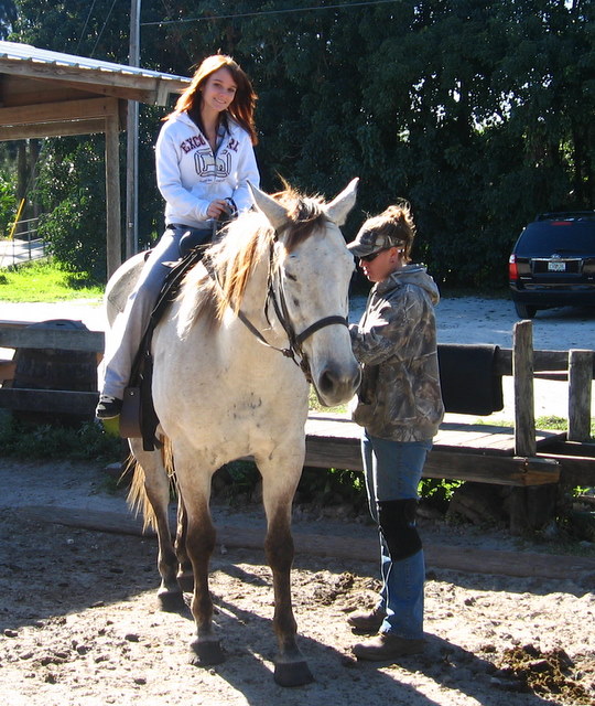 Moi et un cheval tellement gentil et tellement beau en floride !...