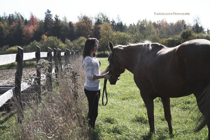 Mirage et Moi, photo prise par mon amie, Nadège Gagnon !