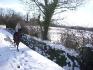 Première balade dans la neige avec Tina !