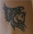 Mon cheval ailé tatoué sur la cheville