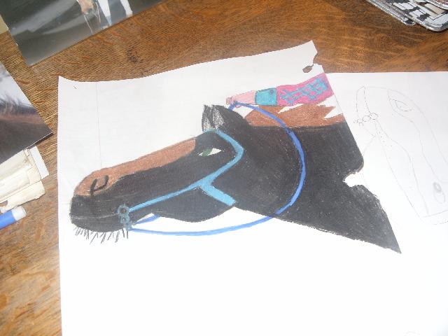 Encore un dessin que j,ai fait (jlai fait comme si le cheval...