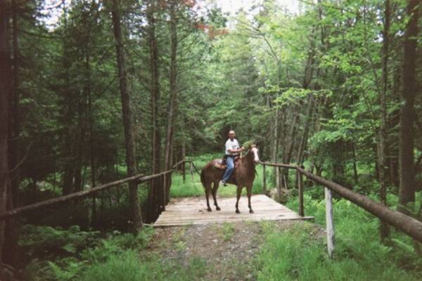 Halte en randonnée à cheval