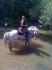 Moi et mon cheval dans la riviere deriere mon écurie!