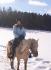 Moi et Montana dans le champs a l'hiver a mes...
