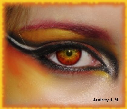 photo par _Drey_ Maquillage que jai fait pour un shooting. je représentai le feu!