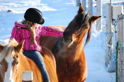 Mes bébés et moi en une belle journée d'hiver