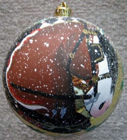 Boule De Noel Que J'ai Peinturer Cheval ! 2010 ! 