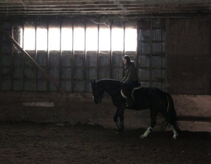 Une ancienne photo retrouvée. Moi et l'ancien cheval d'une amie