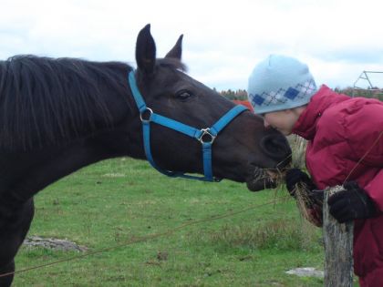 Moi et mon ancienne Jument Brownee (L) 