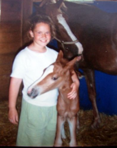 C'est moi quand j'avais 9 ans avec Papouska! La pouliche que...