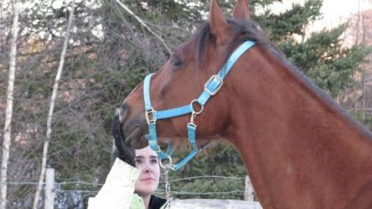 Moi et le cheval que g en demi pension !(L)