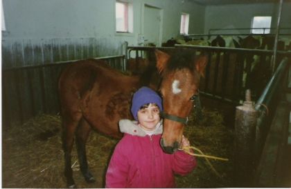moi 4 ans et gitane mon appaloosa je sais pas quelle age elle...