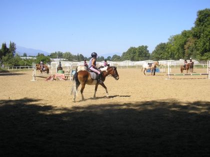 Moi et idien en préparation pour du galop