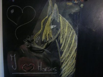 Un dessin que j'ai fait sur mon tableau a la craie