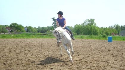Mon b&eacute;b&eacute;, Tout beau tout rond dans un tournant au galop :) 
