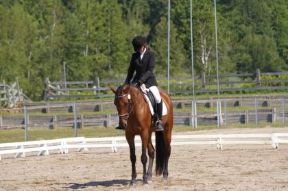 Salut de mon dressage au concours complet de Harmony.