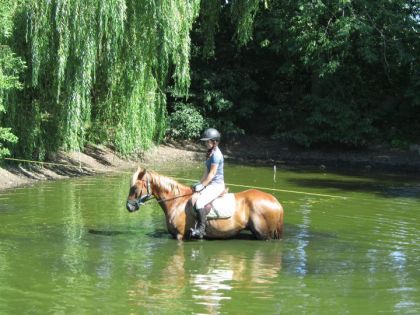 Moi et jack dans le lac hier matin!  :)