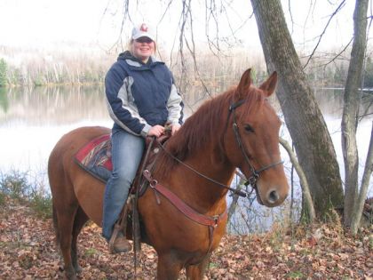 Flash et moi devant la rivière