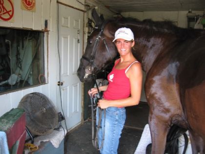 Moi & Wolga Tanzerin :) Elle cherchait du vent!