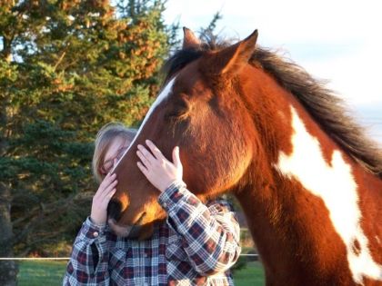 Catherine (Raiinb0w_x) et son cheval Vasko dans un moment de...