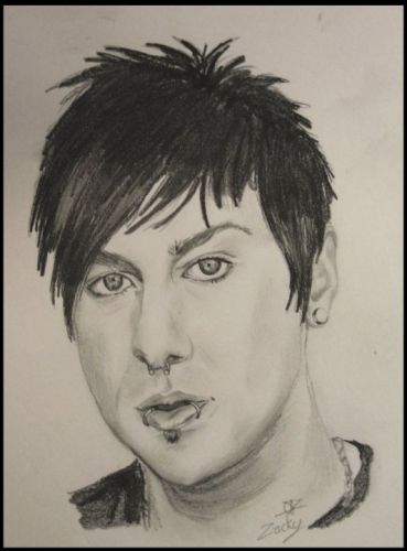 Dessin de Zacky Vengeance, guitariste de Avenged Sevenfold