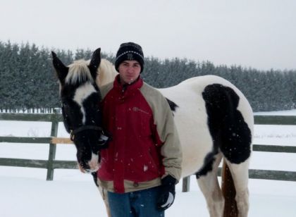Mon plus vieux avec notre cheval