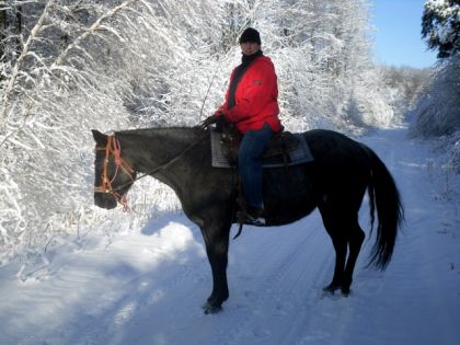 Ice et moi...tentant d'apprécier l'hiver :)
