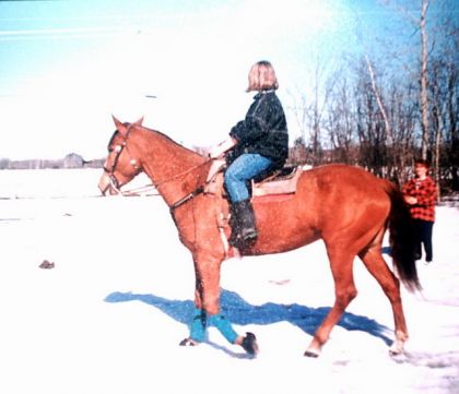 Moi et ma jument en 1999 quand je venais de l'avoir!!! c'était...