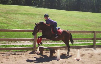 Moi et FIdelle au saut ! Commentaire sur ma positions ? 