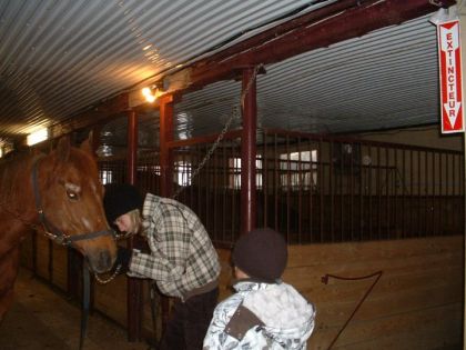Première session d'équitation en 2009 :-) elle était tellement...