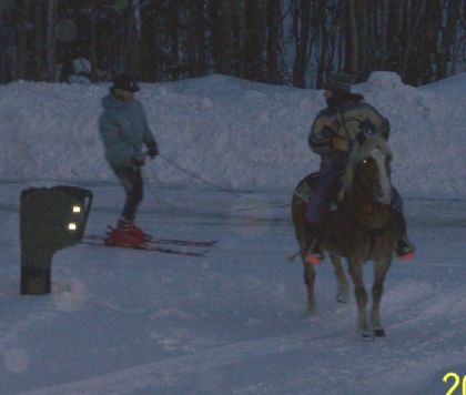 Moi et luci en ski joering(vraiment tripant)