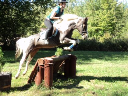 Moi et Minibelle en clinic à napierville :) un beau saut...