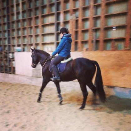 Moi et mon poulain dimanche :) Je suis super contente de l'avoir...