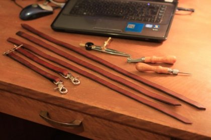 Bridon marron et simple