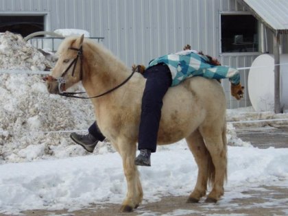 moua coucher sur mon poney !:)