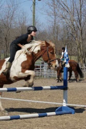 Hily et moi au saut sans selle, fesait longtemps que je n'avais...