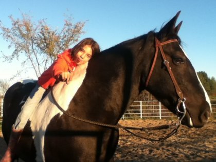 Avec ma niece de 10 ans... future cowgirl! :)