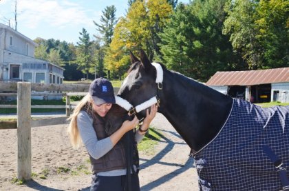 Dixie et moi avant de partir pour les Jeux du Quebec <3...
