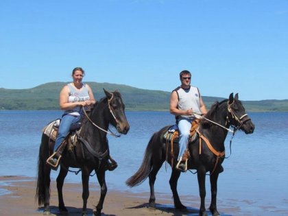 Moi sur Fakhir et mon mari sur Star