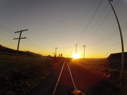 automne 2013, belle ride au couché du soleil avec ma belle Molly