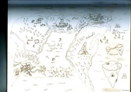 Le brouillon de ma carte. Je vais surement rajouter des trucs...