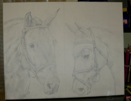 Croquis terminé, maintenant la peinture!