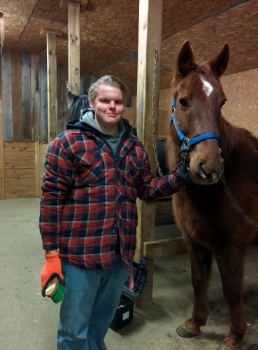 moi et le cheval a ma blonde