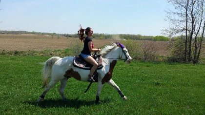 beau galop avec mon poney de course!