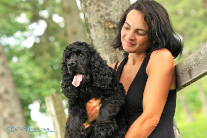 Avec ma cocker Brandy, photo de Laurie Néron